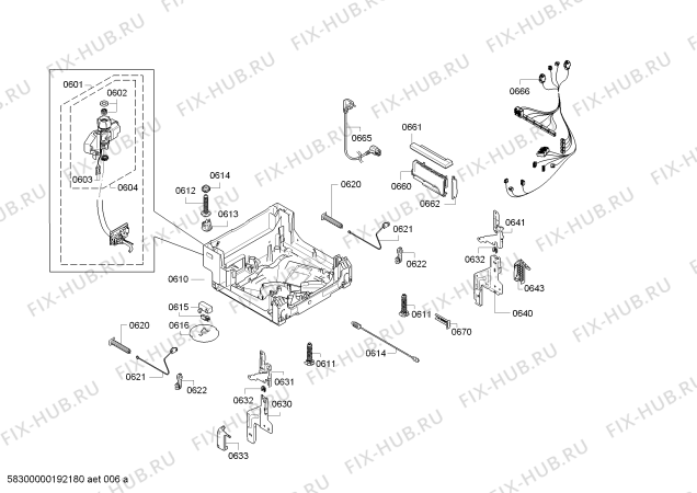 Схема №5 DF250141 с изображением Силовой модуль запрограммированный для посудомойки Bosch 12011472