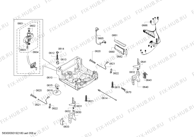 Взрыв-схема посудомоечной машины Bosch SPV66TX00D, Exclusiv, Made in Germany - Схема узла 07