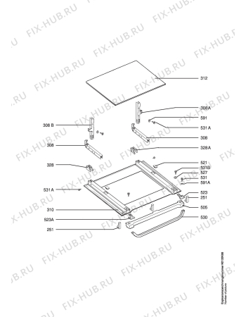 Взрыв-схема плиты (духовки) Aeg CE41002-1-M1 - Схема узла Door 003