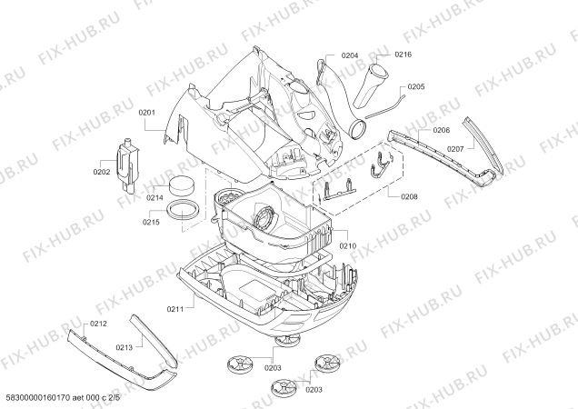 Схема №2 BGS614M1 Roxx´x EXCLUSIV parquet с изображением Панель для мини-пылесоса Bosch 00651454