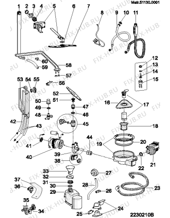 Схема №1 IDL411SFRC (F056294) с изображением Панель управления для посудомойки Indesit C00267357