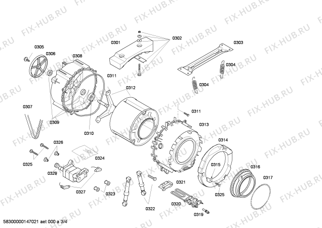 Схема №1 WFP1000C7 с изображением Ручка для стиральной машины Bosch 00644483