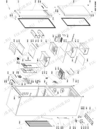 Схема №1 BSNF 8422 K с изображением Дверца для холодильника Whirlpool 481010912598