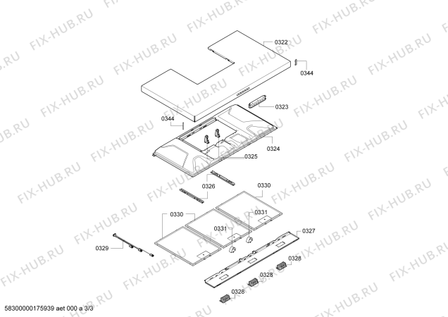 Взрыв-схема вытяжки Siemens LC97BC532 Siemens - Схема узла 03