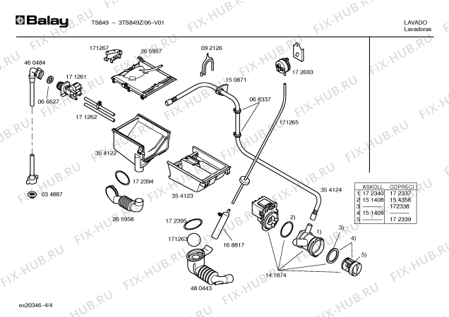 Схема №3 3TS849Z TS849 с изображением Панель управления для стиралки Siemens 00360141
