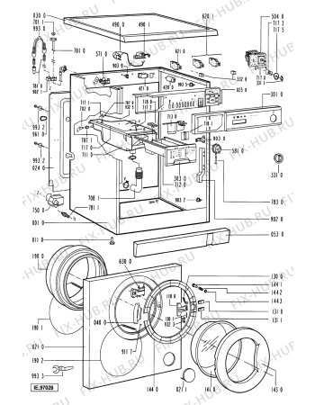 Схема №1 AWP 010 с изображением Переключатель для стиральной машины Whirlpool 481941258626