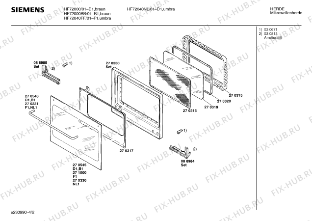Схема №2 H6850W0 JOKER 755 с изображением Передняя панель для микроволновки Bosch 00087094