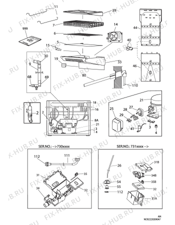 Взрыв-схема холодильника Arthurmartinelux AFG29800W - Схема узла C10 Cold, users manual