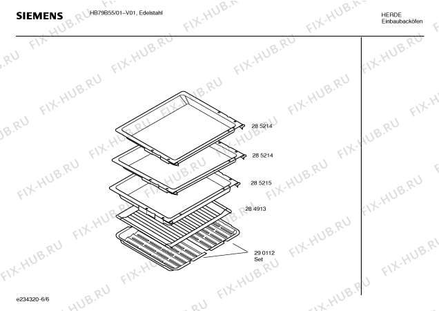 Схема №5 HB79B55 с изображением Панель управления для плиты (духовки) Siemens 00369683