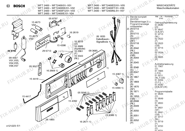 Схема №2 WFT2400IE WFT2400 с изображением Инструкция по эксплуатации для стиральной машины Bosch 00523524