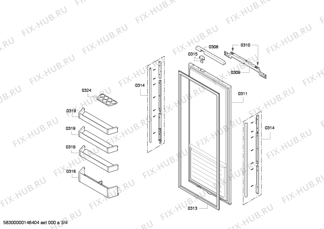 Схема №4 KIR25P60L с изображением Крышка для холодильника Siemens 00677098