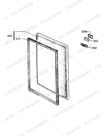 Взрыв-схема холодильника Electrolux FBE120U - Схема узла Door 003