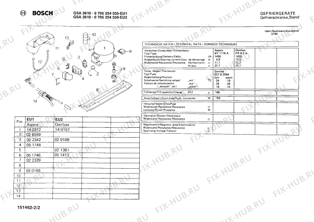 Взрыв-схема холодильника Bosch 0705254555 GSA2610 - Схема узла 02