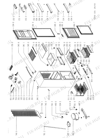 Схема №1 ARF712/G/LH ARF 712/G/WP с изображением Обшивка для холодильной камеры Whirlpool 481944099882