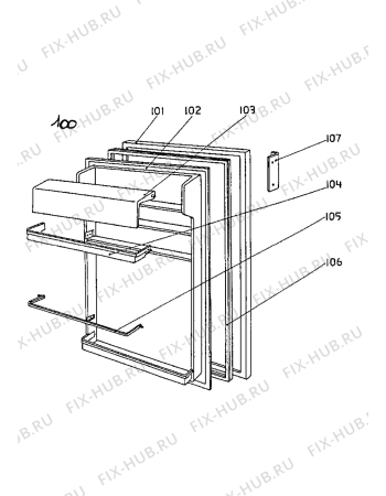 Взрыв-схема холодильника Acec RCO1600 - Схема узла Door 003