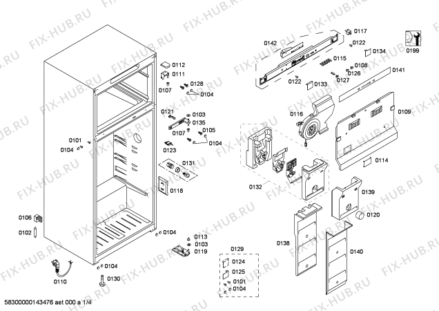 Схема №3 P1KNT3600B с изображением Дверь для холодильника Bosch 00246433