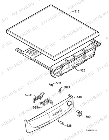 Взрыв-схема стиральной машины Zanussi ZWD381 - Схема узла Command panel 037