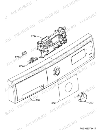 Взрыв-схема сушильной машины Electrolux HT32K7126 - Схема узла Command panel 037