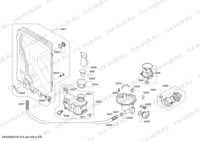Схема №4 S41N53N2EU с изображением Передняя панель для посудомойки Bosch 00743624