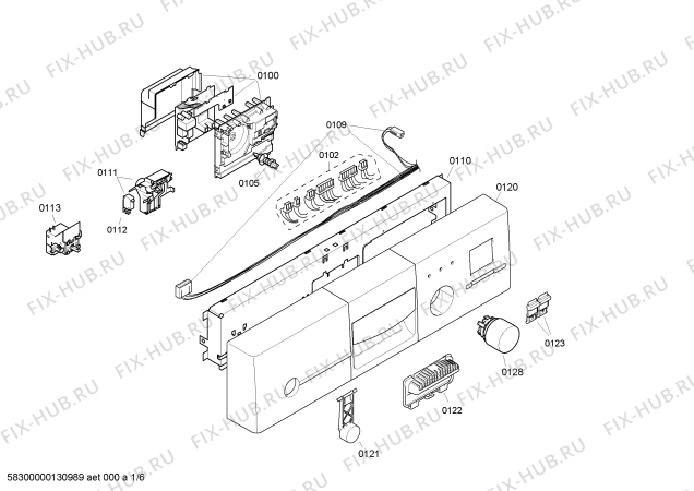 Схема №4 SF25M253EU с изображением Передняя панель для посудомойки Siemens 00664765