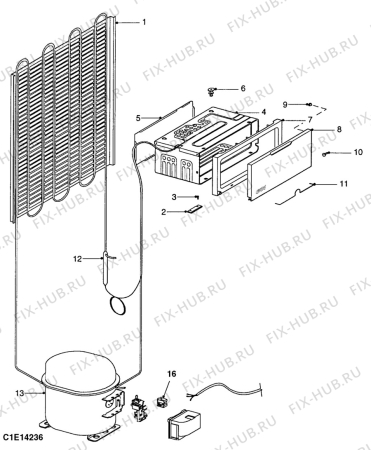 Взрыв-схема холодильника Electrolux QR40F - Схема узла C10 Cold, users manual