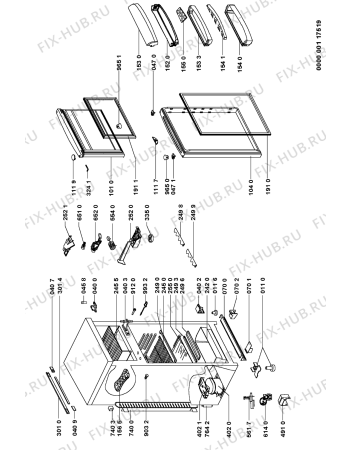 Схема №1 ARZ 904/H/BR с изображением Дверь для холодильника Whirlpool 481244229055