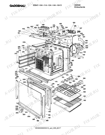 Взрыв-схема плиты (духовки) Gaggenau EE847144 - Схема узла 08