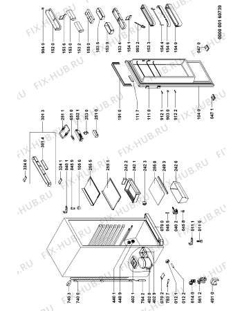 Схема №1 KRA 3860 с изображением Панель управления для холодильной камеры Whirlpool 481245228957
