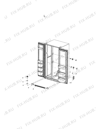 Схема №7 AC2225GEKB с изображением Защита для холодильника Whirlpool 481201231095