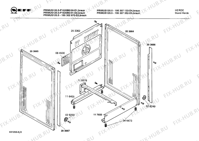 Схема №2 F1510G1 PRIMUS 110.5 с изображением Переключатель для плиты (духовки) Bosch 00029042