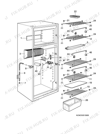 Взрыв-схема холодильника Electrolux Loisirs RM4701 - Схема узла C20 Interior D