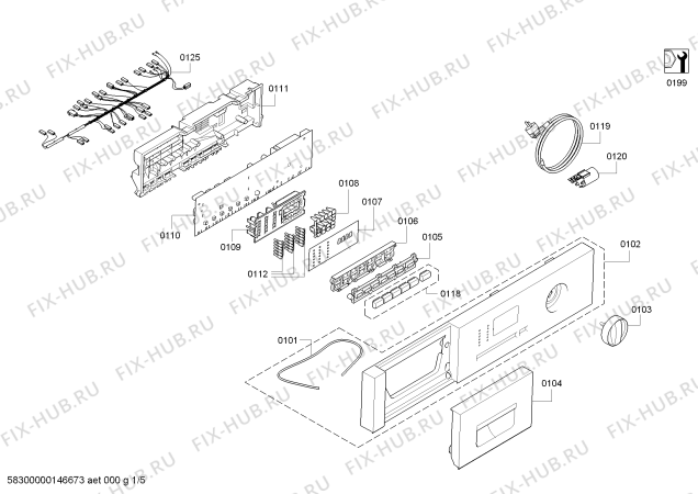 Схема №2 WK14D321GC с изображением Ручка выбора программ для стиралки Siemens 00619234