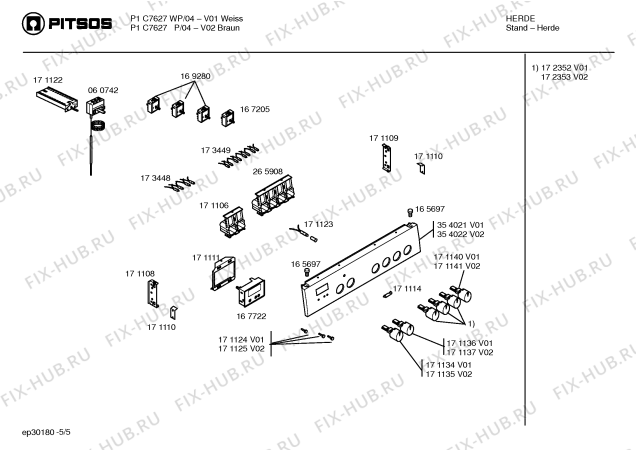 Схема №4 P1HCB45520 с изображением Стеклокерамика для плиты (духовки) Bosch 00235081