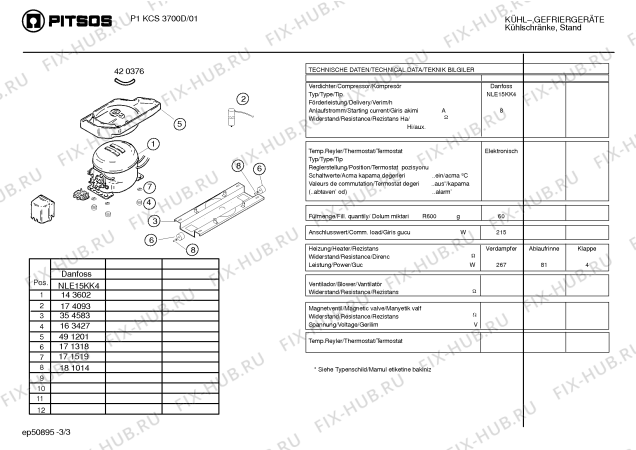 Схема №3 P1KCS4001D с изображением Панель управления для холодильной камеры Bosch 00435452