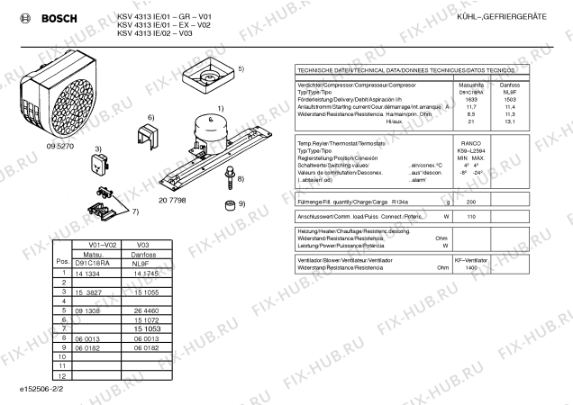 Взрыв-схема холодильника Bosch KSV4313IE - Схема узла 02