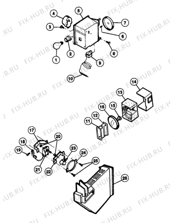 Взрыв-схема холодильника Electrolux TRS2400 - Схема узла Thermostat