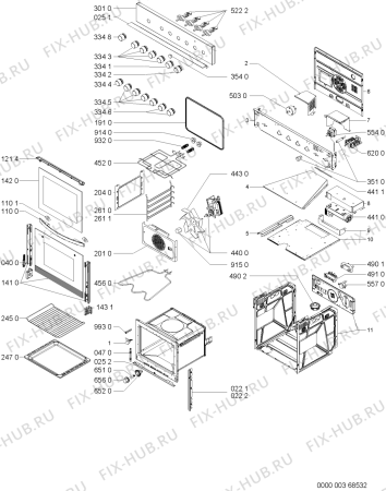 Схема №1 AKP 355/IX/05 с изображением Переключатель для плиты (духовки) Whirlpool 481241279439
