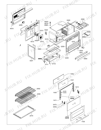 Схема №2 ACM 566 IX с изображением Дверца для плиты (духовки) Whirlpool 481244011722