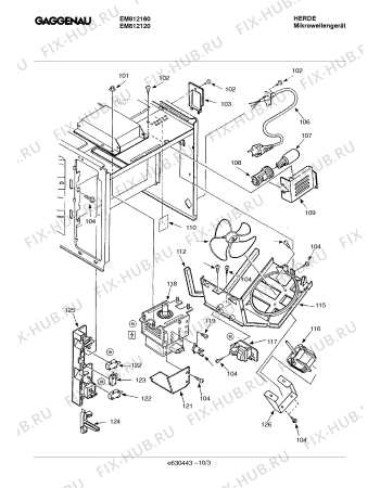 Схема №6 EM812120 с изображением Корпус для микроволновки Bosch 00295577