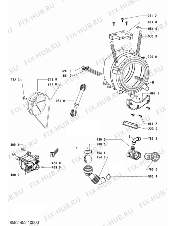 Схема №1 AWO/D 7012/1 с изображением Модуль (плата) для стиралки Whirlpool 480111101983