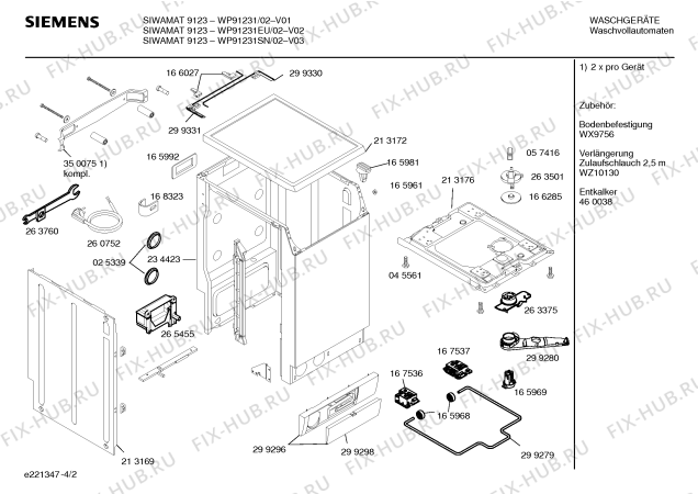 Схема №3 WP91231EU SIWAMAT 9123 с изображением Вкладыш в панель для стиралки Siemens 00353063