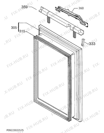 Взрыв-схема холодильника Zanussi ZQF11432DV - Схема узла Door