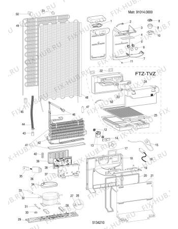 Взрыв-схема холодильника Indesit 3DAFTZ (F061762) - Схема узла