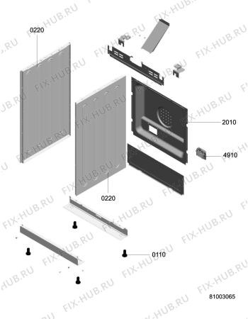 Схема №2 ACM 812 WH с изображением Дверца для плиты (духовки) Whirlpool 482000000002