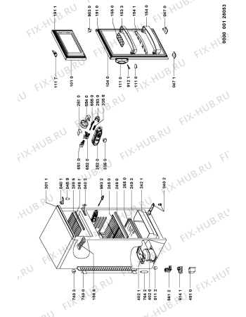 Схема №1 ART 536/H с изображением Дверь для холодильной камеры Whirlpool 481241618324