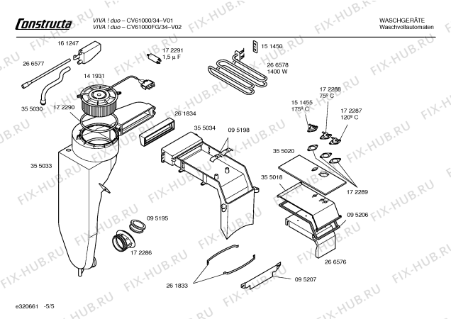 Схема №3 CV61000 Constructa VIVA DUO с изображением Инструкция по эксплуатации для стиралки Bosch 00523462