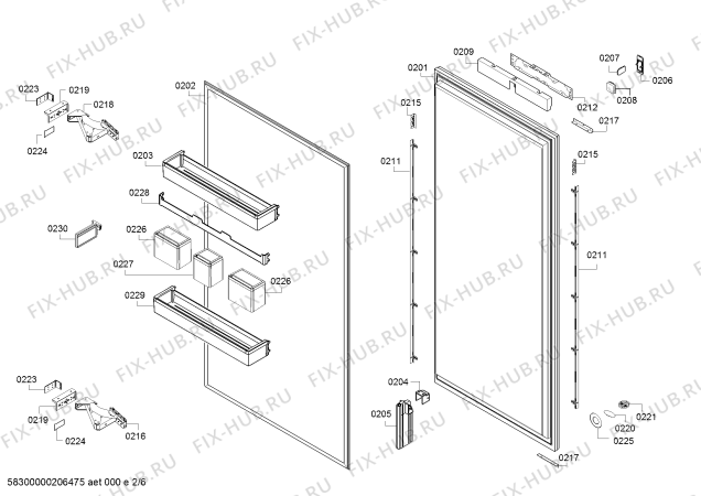 Схема №5 RC492304 Gaggenau с изображением Крышка для холодильника Bosch 00717236