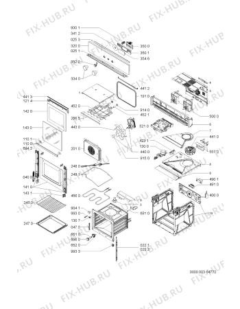 Схема №1 AKZ 642/WH с изображением Панель для плиты (духовки) Whirlpool 481245248942