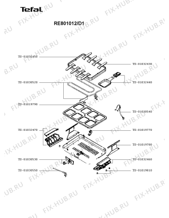 Схема №1 RE800025/D1A с изображением Ручка для электрогриля Krups TS-01032430
