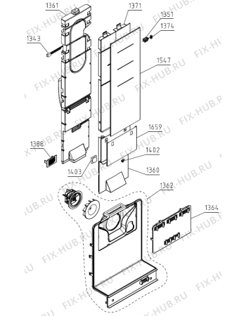 Взрыв-схема холодильника Asko RFN2284S (728790, HZF3369G) - Схема узла 04